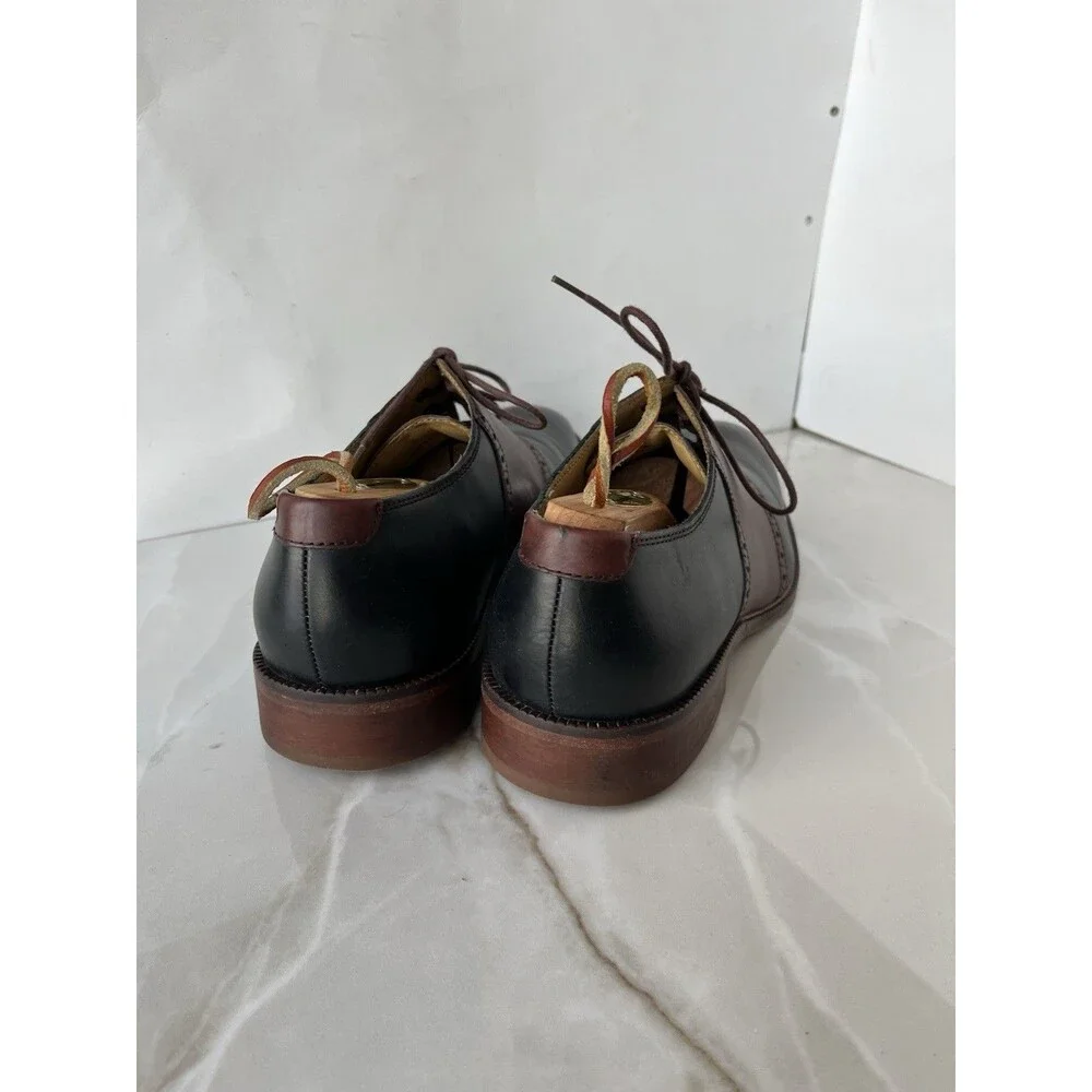 Cole Haan Men Williams Saddle Black Brown Leather Oxford Dress Shoes Sz 9 M